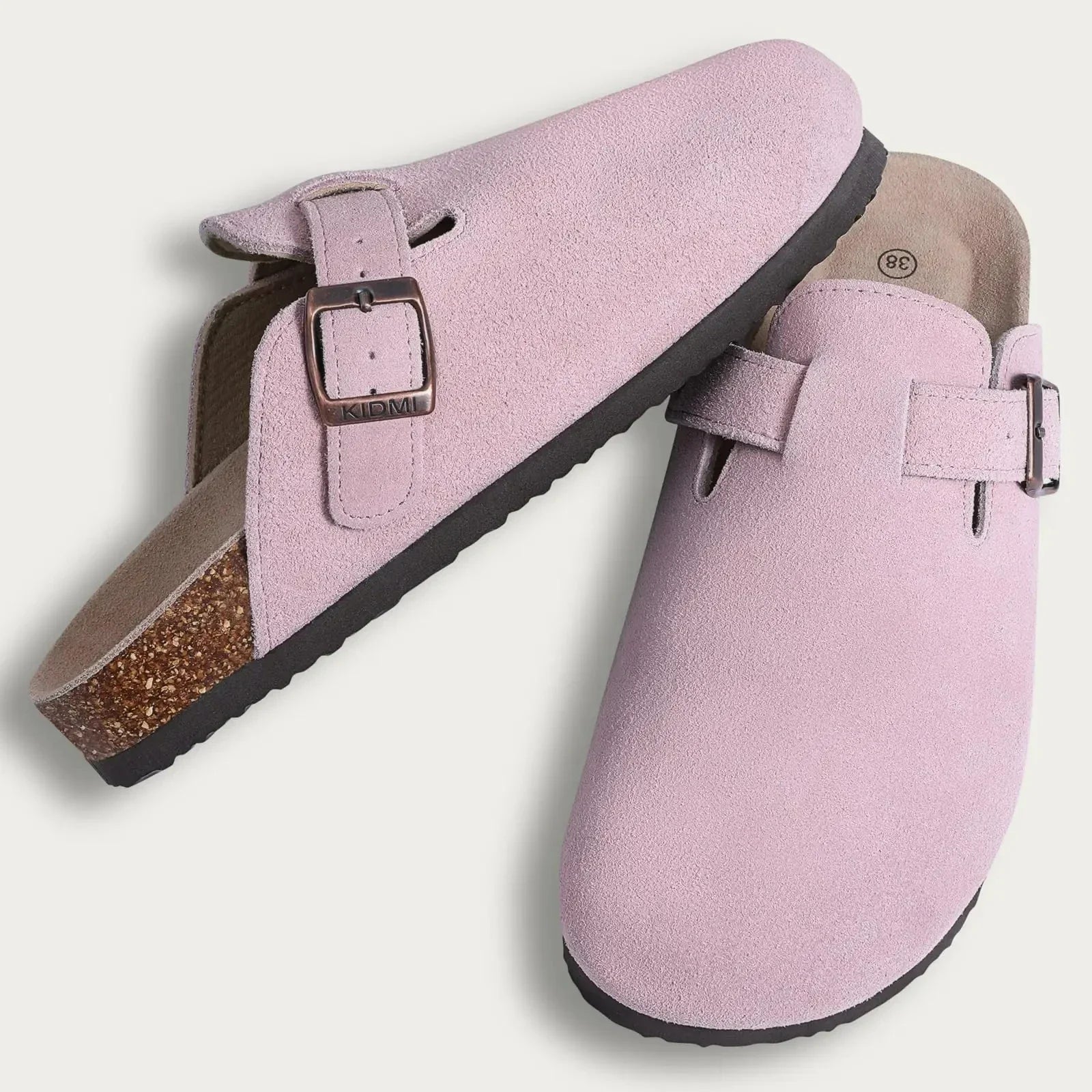 Mules Slippers Suede Pink